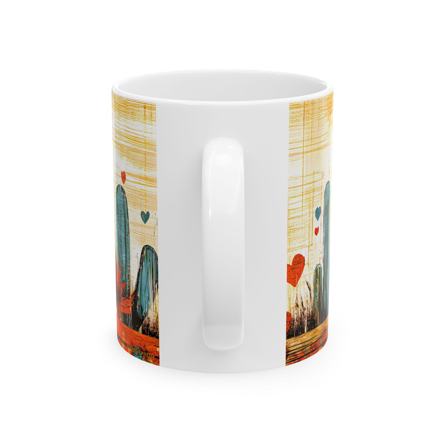 "My Heart's In Arizona" Colorful Ceramic Mug - Available in 11oz and 15oz Sizes - Original Artwork by Rickie O. Pauley
