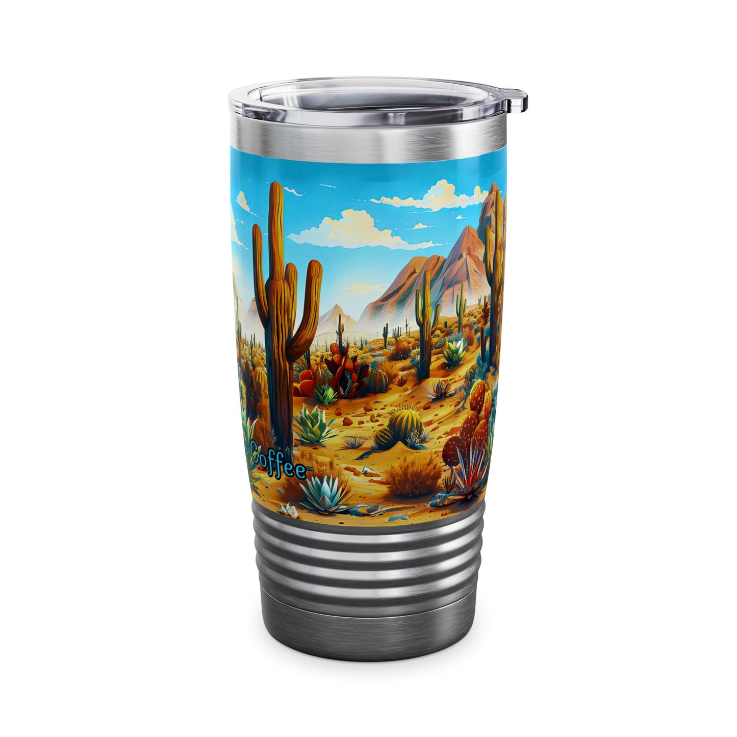 "Desert Bloom" 20oz Ringneck Stainless Steel Tumbler by Adobe Dregs Coffee™