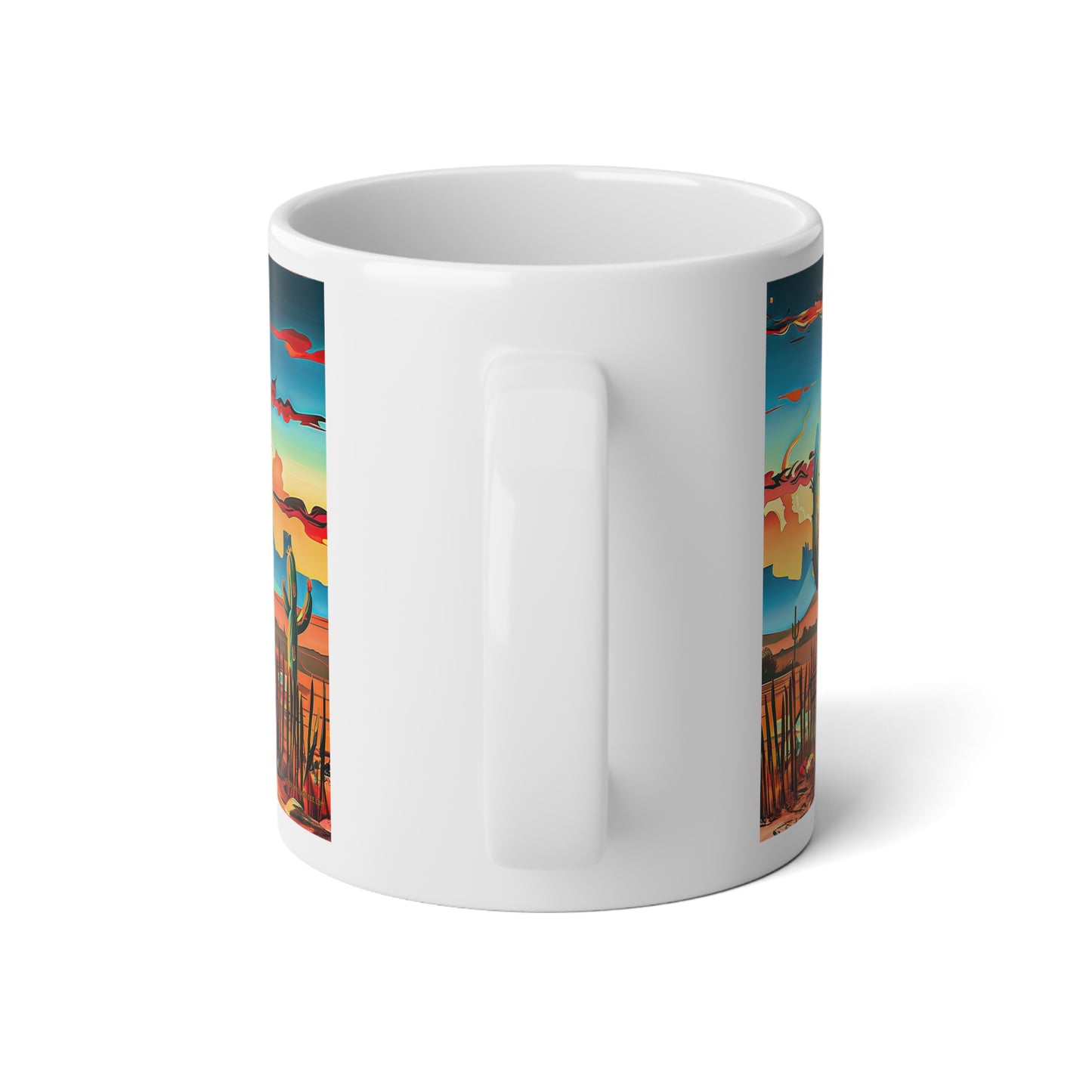 "The Coffee Shack" Southwest Design Jumbo Mug, 20oz - Original Artwork by Rickie O. Pauley