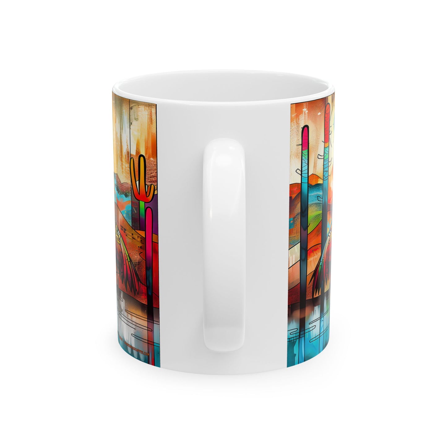 "Sandhill Craze" Colorful Arizona Sandhill Cranes 11oz and 15oz Ceramic Coffee/Tea Mug