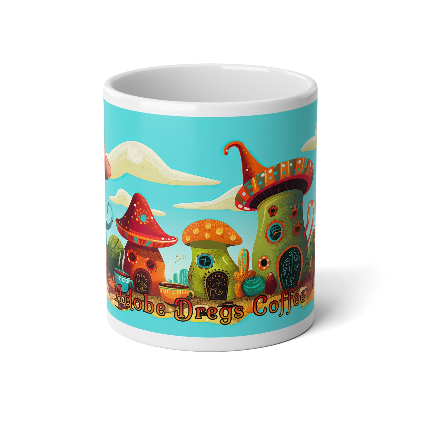 "So Mushroom for Coffee" Jumbo 20oz Ceramic Mug - Original Artwork by Rickie O. Pauley