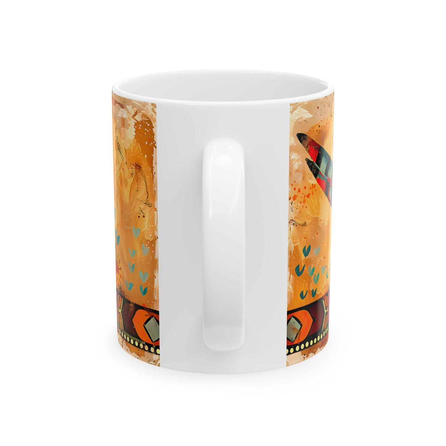 "Pajaro Correcamino" or "Roadrunner" Colorful Ceramic Mug - Available in 11oz and 15oz Sizes