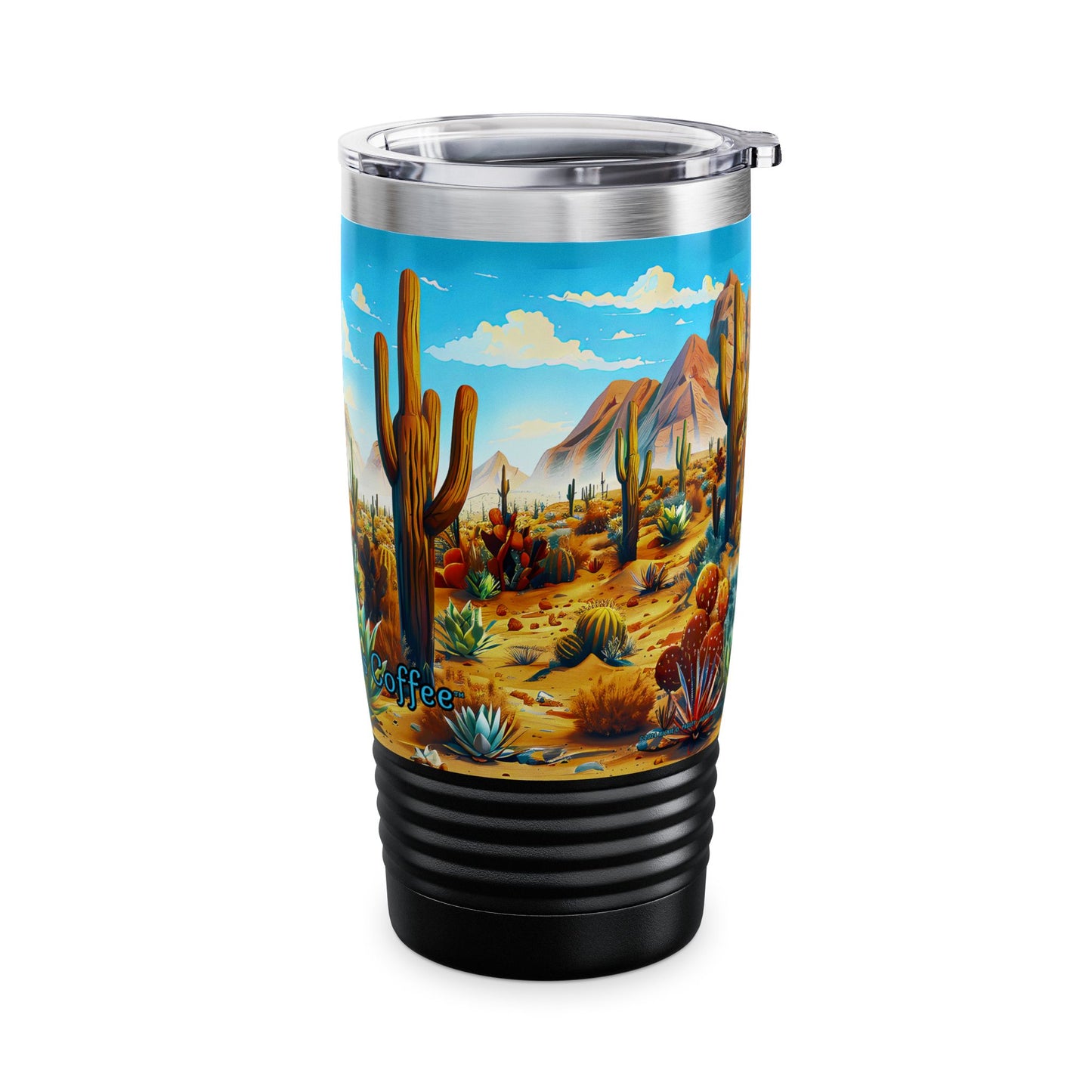 "Desert Bloom" 20oz Ringneck Stainless Steel Tumbler by Adobe Dregs Coffee™