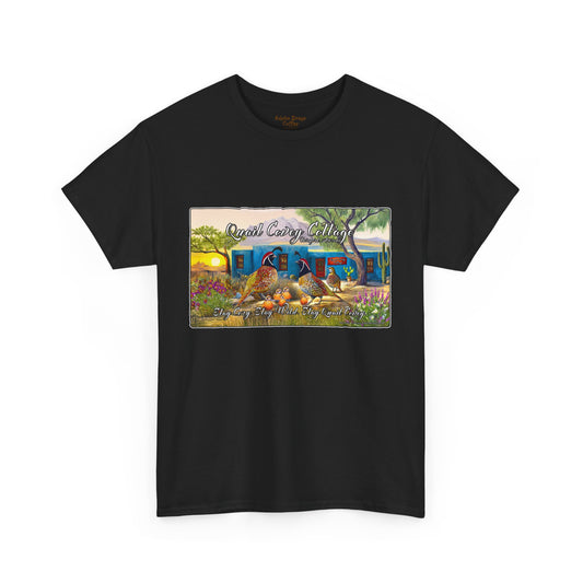 "Quail Covey Cottage" Nature-Inspired Unisex Heavy Cotton Tee, Casual Shirt, Graphic Tee, Eco-Friendly Fashion, Outdoor Adventure Wear