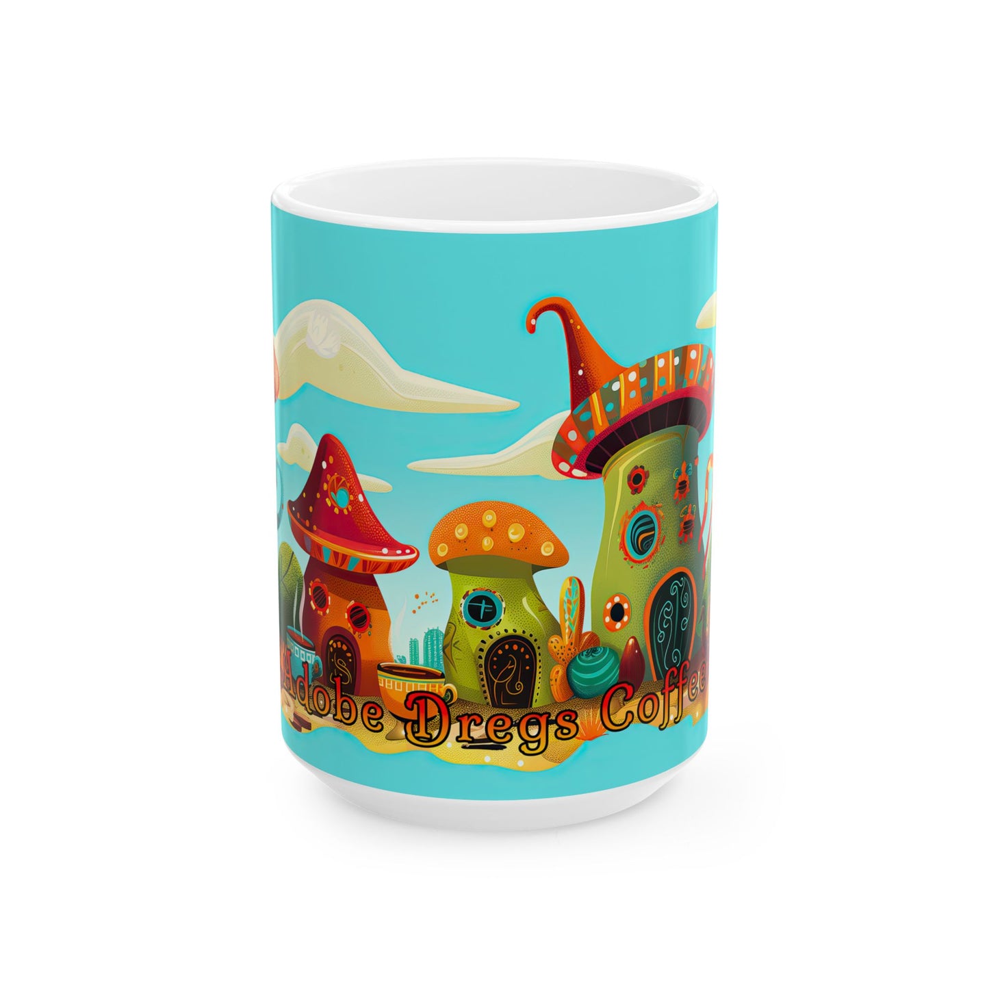 "So Mushroom for Coffee" Colorful Mushroom Themed Ceramic Mug - Available in 11oz and 15oz Sizes