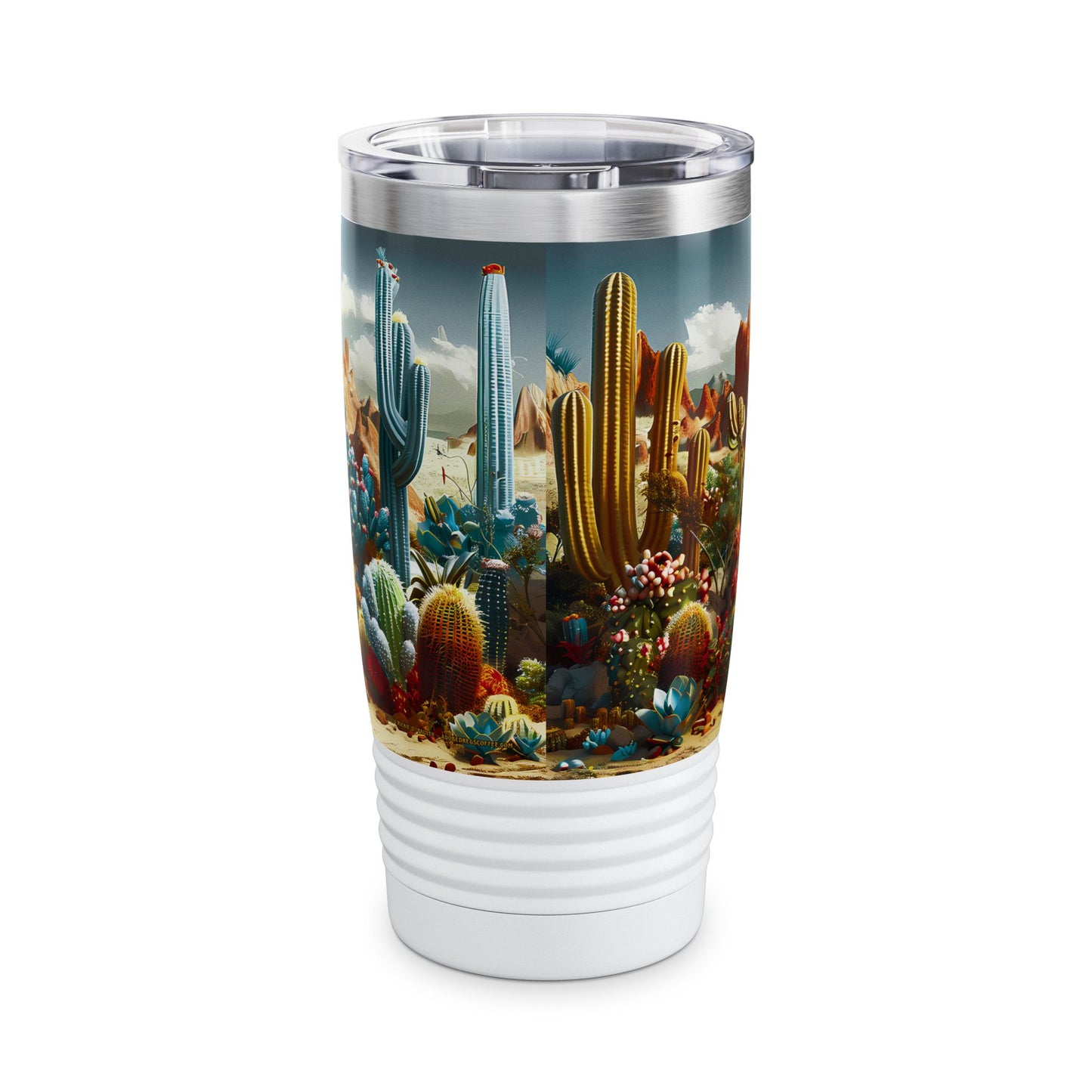 "Desert Cacti" 20oz Stainless Steel Ringneck Tumbler