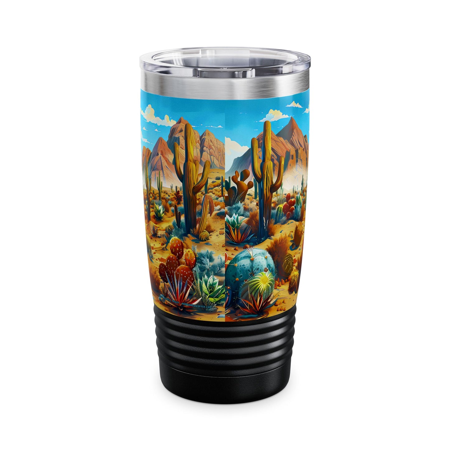 "Desert Bloom" 20oz Ringneck Stainless Steel Tumbler by Adobe Dregs Coffee™