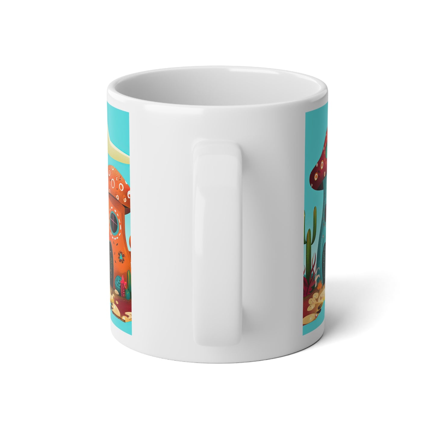 "So Mushroom for Coffee" Jumbo 20oz Ceramic Mug - Original Artwork by Rickie O. Pauley