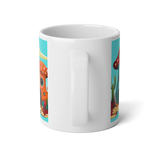 "So Mushroom for Coffee" Jumbo 20oz Ceramic Mug - Original Artwork by Rickie O. Pauley