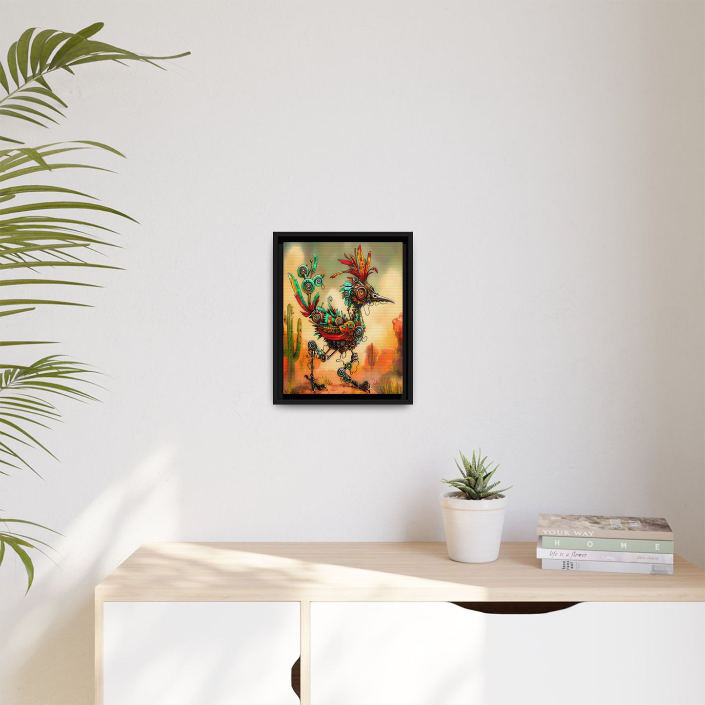 "Roadrunner Bot Bot" Framed Art, 6 sizes, 3 frame colors - Desert Art Lovers, Wall Art