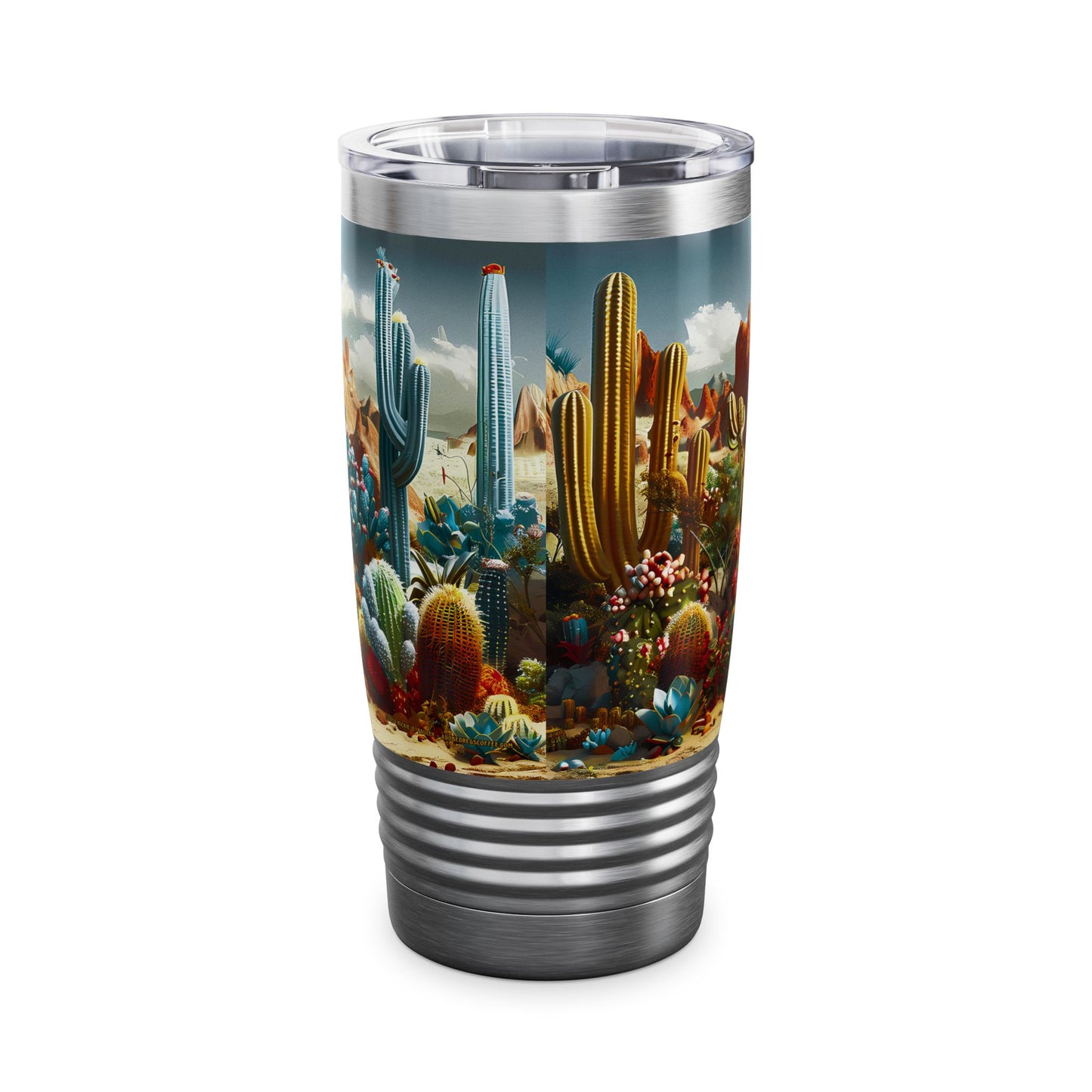 "Desert Cacti" 20oz Stainless Steel Ringneck Tumbler