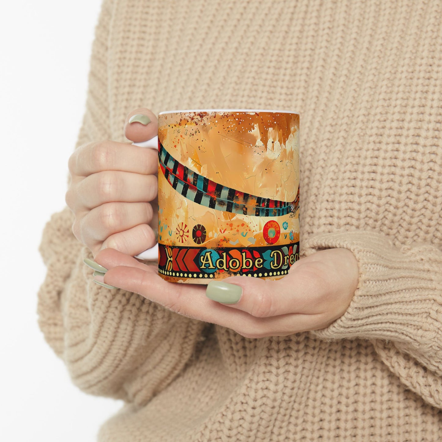 "Pajaro Correcamino" or "Roadrunner" Colorful Ceramic Mug - Available in 11oz and 15oz Sizes