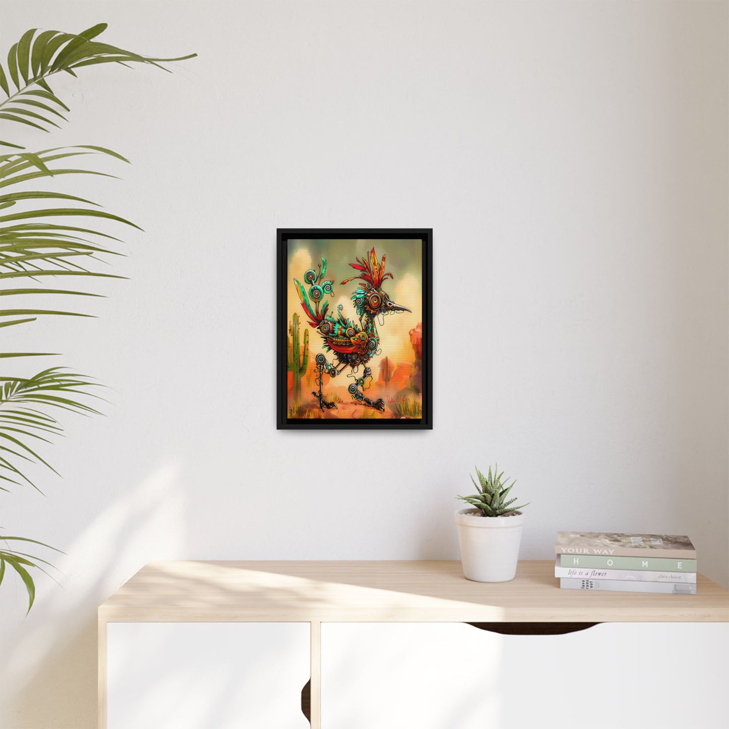 "Roadrunner Bot Bot" Framed Art, 6 sizes, 3 frame colors - Desert Art Lovers, Wall Art