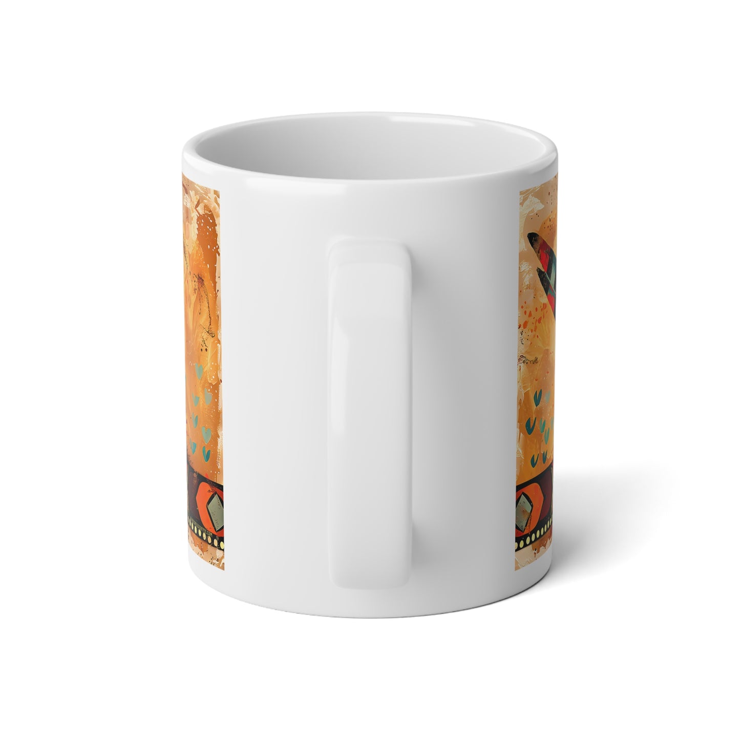 "Pajaro Correcamino" - "Roadrunner" Colorful 20oz Jumbo Mug - Original Artwork by Rickie O. Pauley