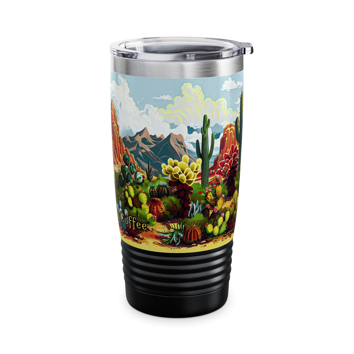 "Cactus Canyon" 20oz Ringneck Tumbler - from Adobe Dregs Coffee™