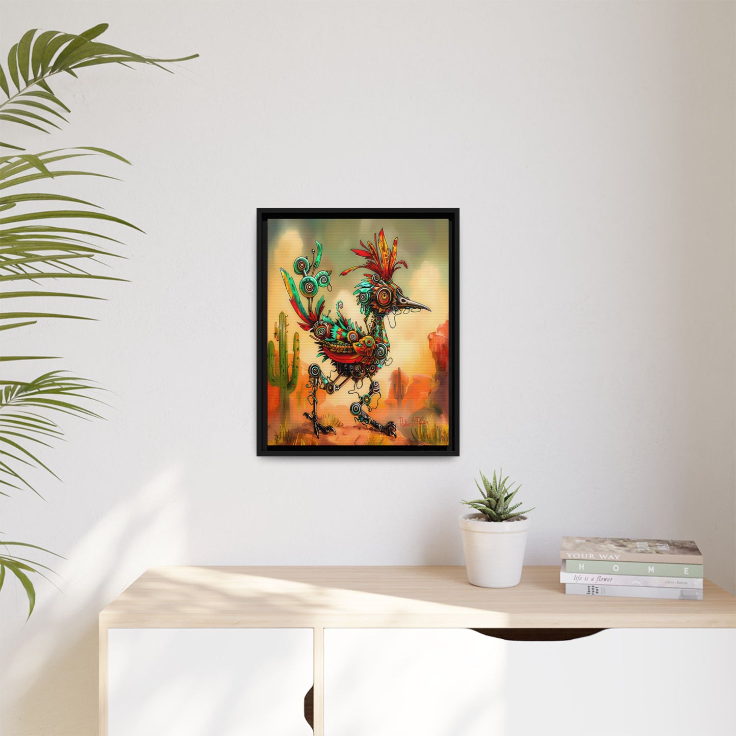 "Roadrunner Bot Bot" Framed Art, 6 sizes, 3 frame colors - Desert Art Lovers, Wall Art