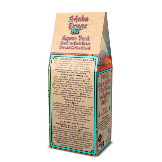 Adobe Dregs Coffee™ Agave Peak™ Medium-Dark Roast Ground Coffee Blend