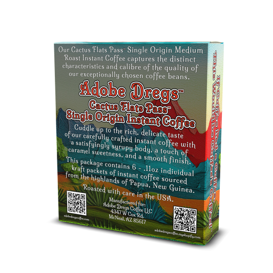 Adobe Dregs Coffee™ Cactus Flats Pass™ Instant Coffee (6 Count)