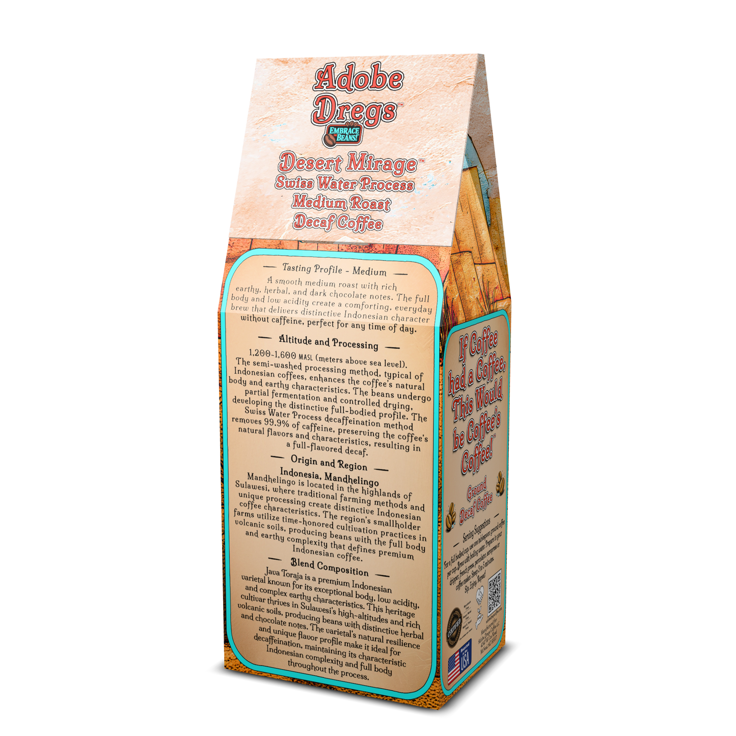 Adobe Dregs Coffee™ Desert Mirage™ Medium Roast Decaf Ground Coffee