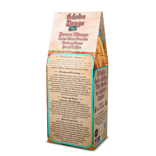 Adobe Dregs Coffee™ Desert Mirage™ Medium Roast Decaf Ground Coffee