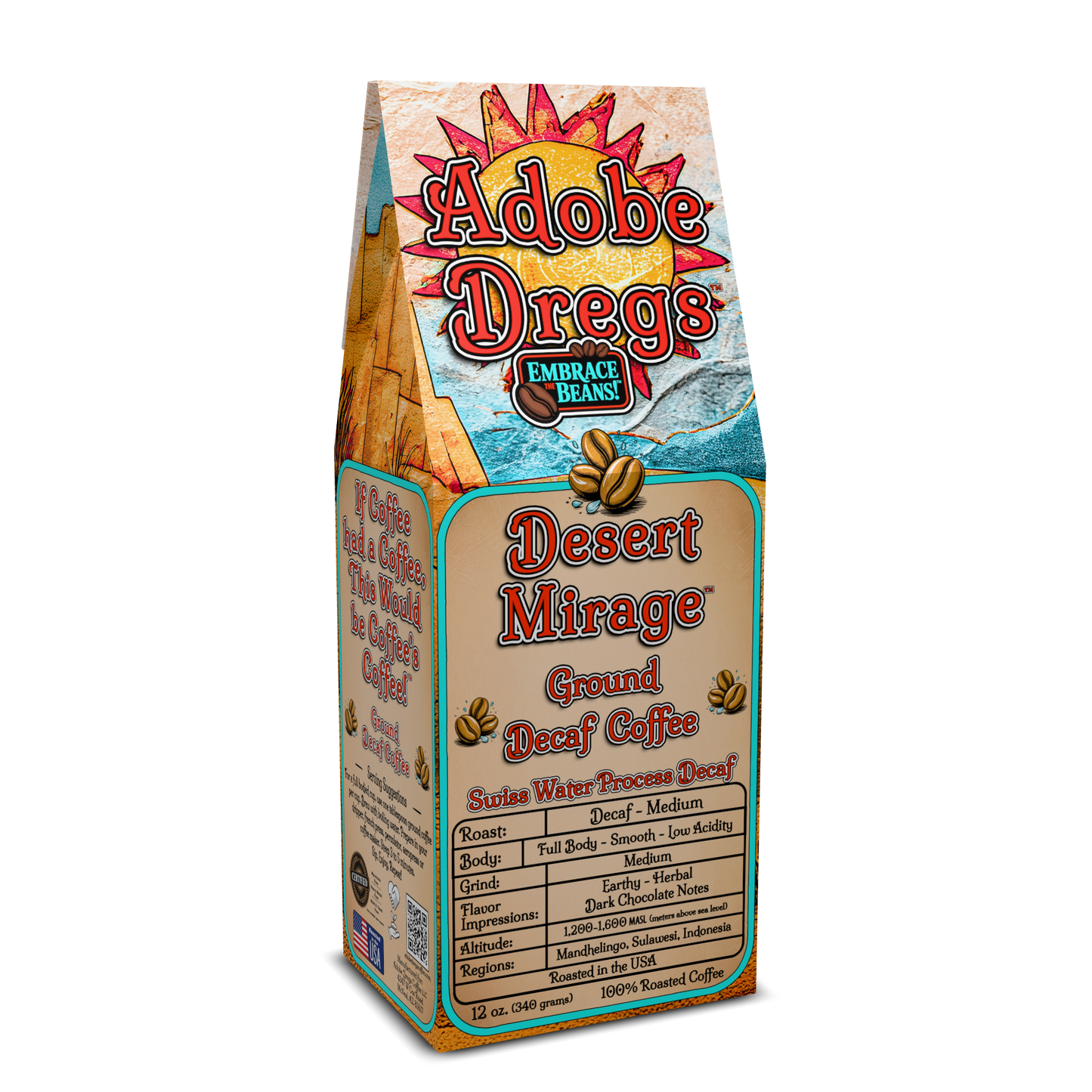 Adobe Dregs Coffee™ Desert Mirage™ Medium Roast Decaf Ground Coffee