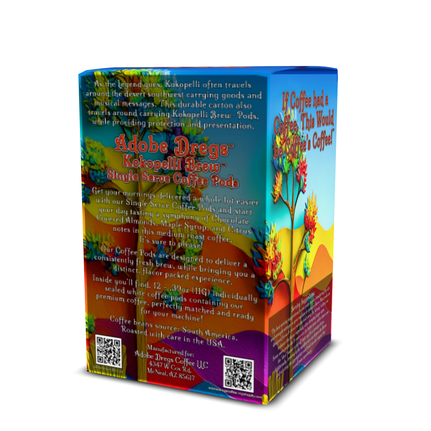 Adobe Dregs Coffee™ Kokopelli Brew™ Single Serve Coffee PODS Medium Roast 12 Count