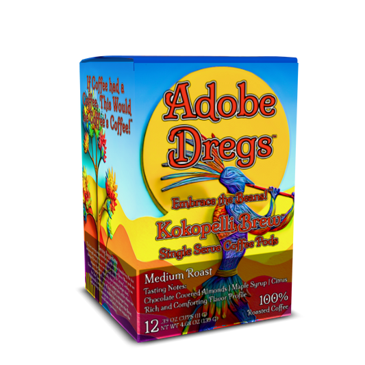 Adobe Dregs Coffee™ Kokopelli Brew™ Single Serve Coffee PODS Medium Roast 12 Count