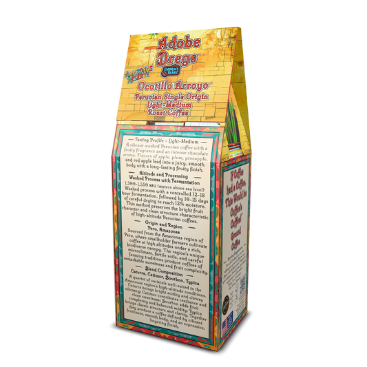 Adobe Dregs™ Coffee - Ocotillo Arroyo™ Peruvian Single Origin Amazonas Reserve Ground Coffee