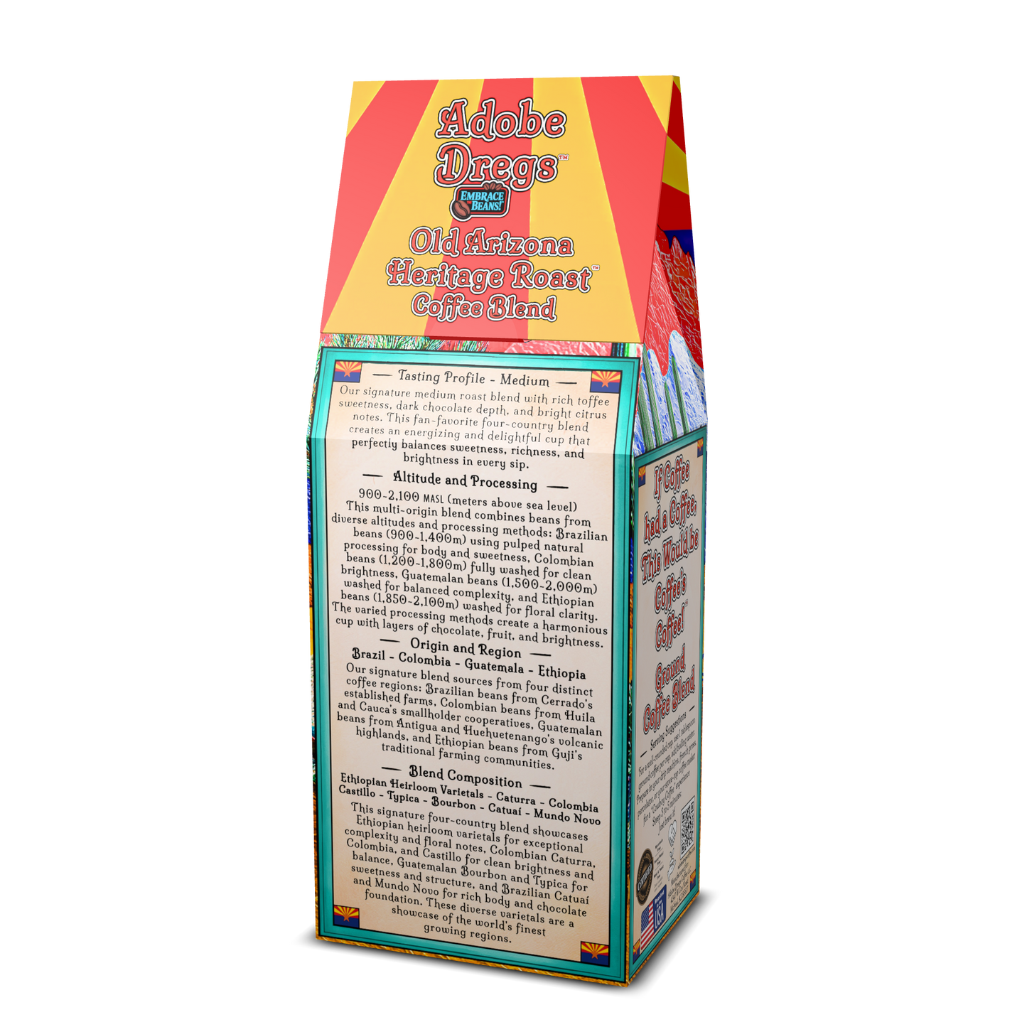 Adobe Dregs Coffee™ Old Arizona Heritage Roast™ Special Release Ground Coffee Blend (Medium Roast)