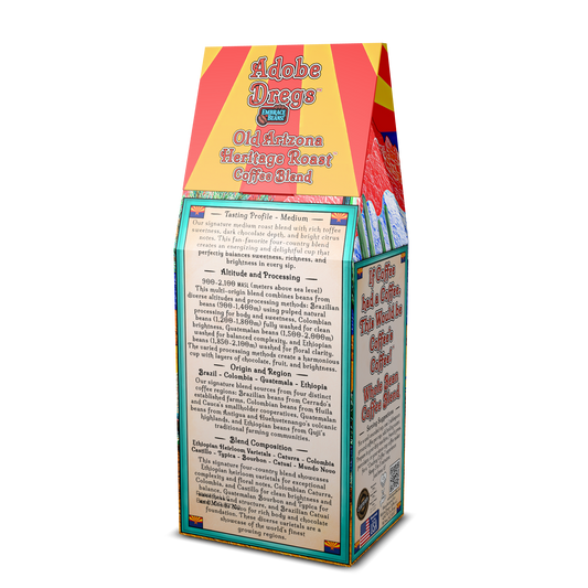 Adobe Dregs Coffee™ Old Arizona Heritage Roast™ Special Release Whole Bean Coffee Blend (Medium Roast)