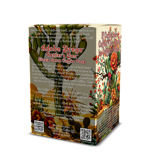 Adobe Dregs Coffee™ Rattler's Den™ Single Serve Coffee PODS Dark Roast 12 Count