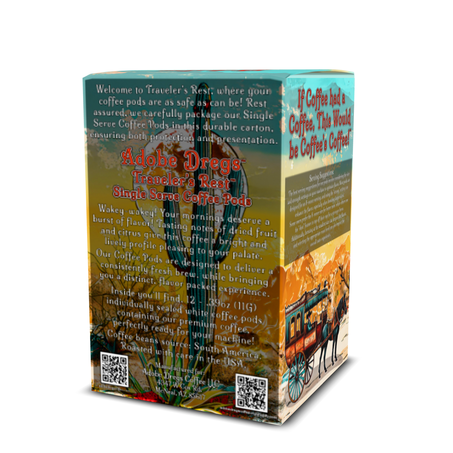 Adobe Dregs™ Coffee Traveler's Rest™ Single Serve Coffee PODS Light Roast 12 Count