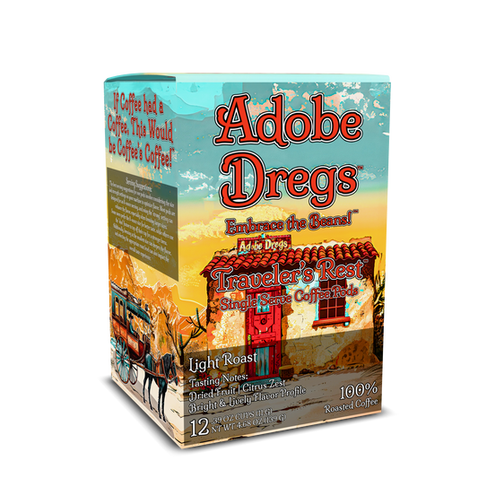 Adobe Dregs™ Coffee Traveler's Rest™ Single Serve Coffee PODS Light Roast 12 Count