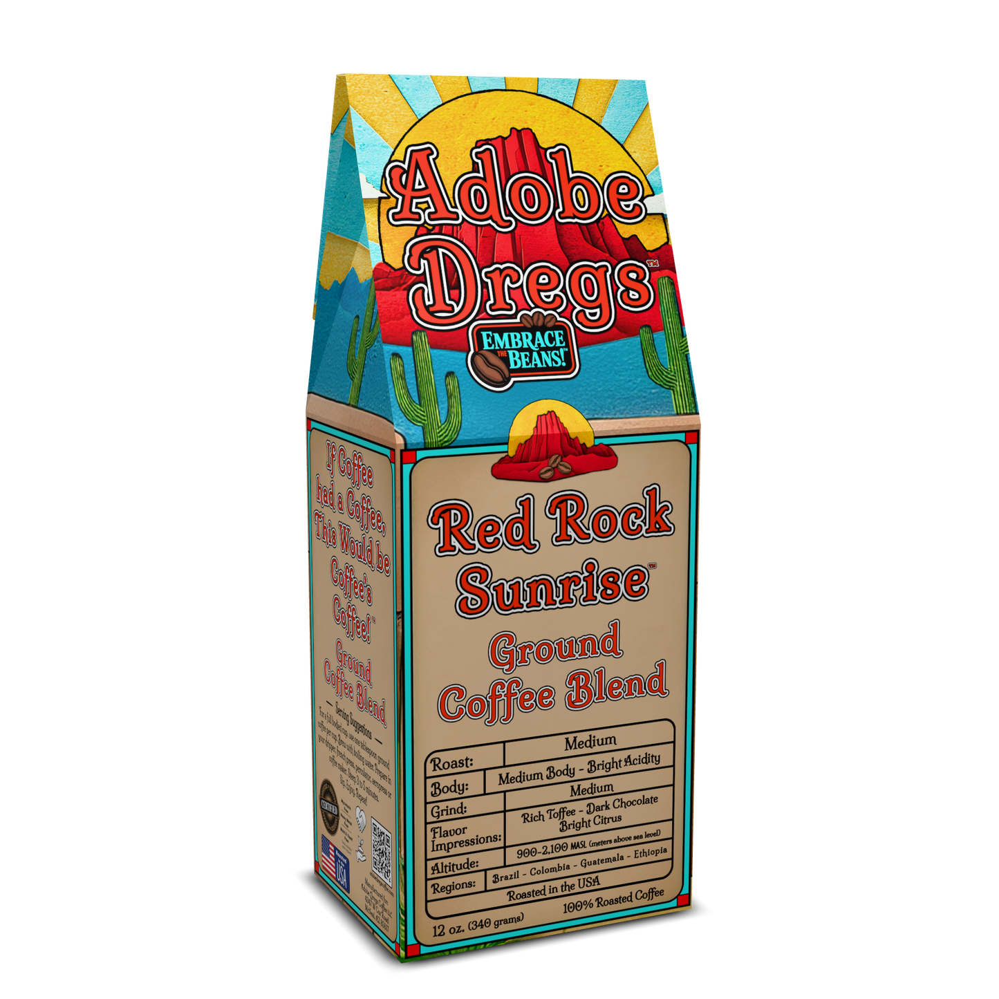 Adobe Dregs Coffee™ Red Rock Sunrise™ Medium Roast Ground Coffee Blend