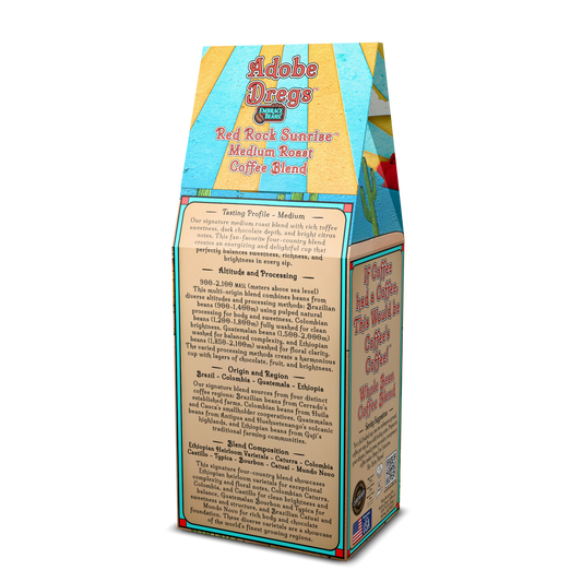 Adobe Dregs Coffee™ Red Rock Sunrise™ Medium Roast Whole Bean Coffee Blend