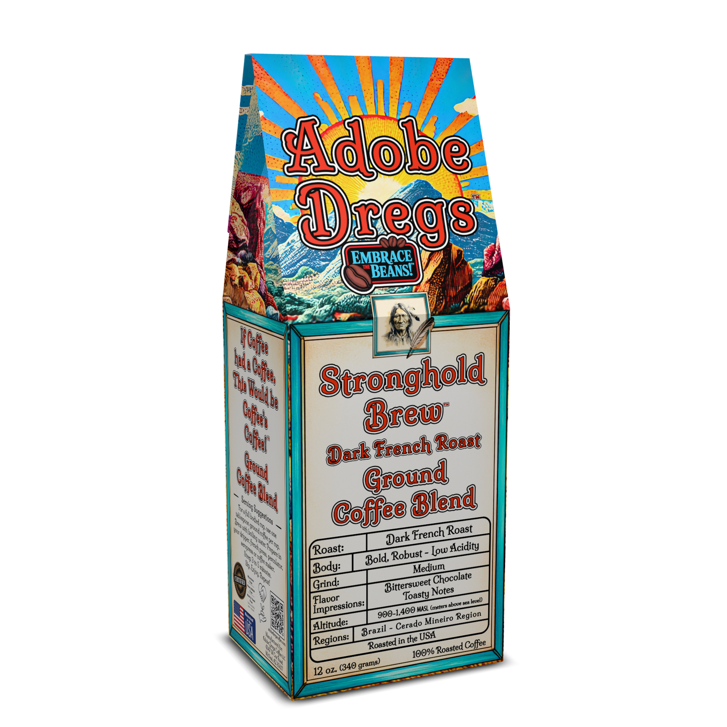Adobe Dregs Coffee™ Stronghold Brew™ Dark French Roast Ground Coffee Blend