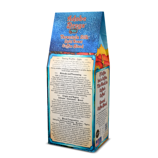 Adobe Dregs Coffee™ Tarantula Silk™ Light Roast Ground Coffee Blend
