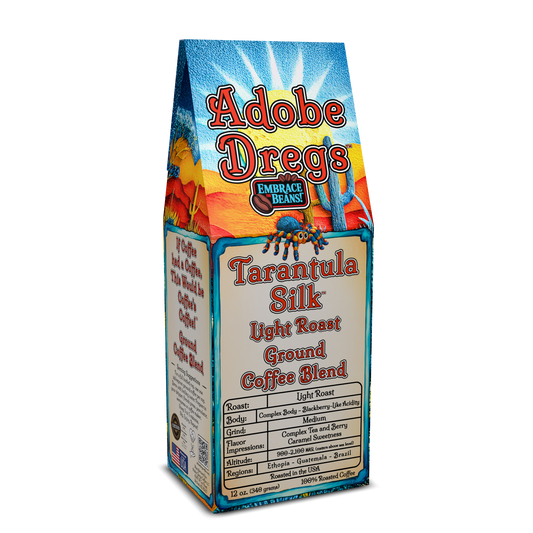 Adobe Dregs Coffee™ Tarantula Silk™ Light Roast Ground Coffee Blend