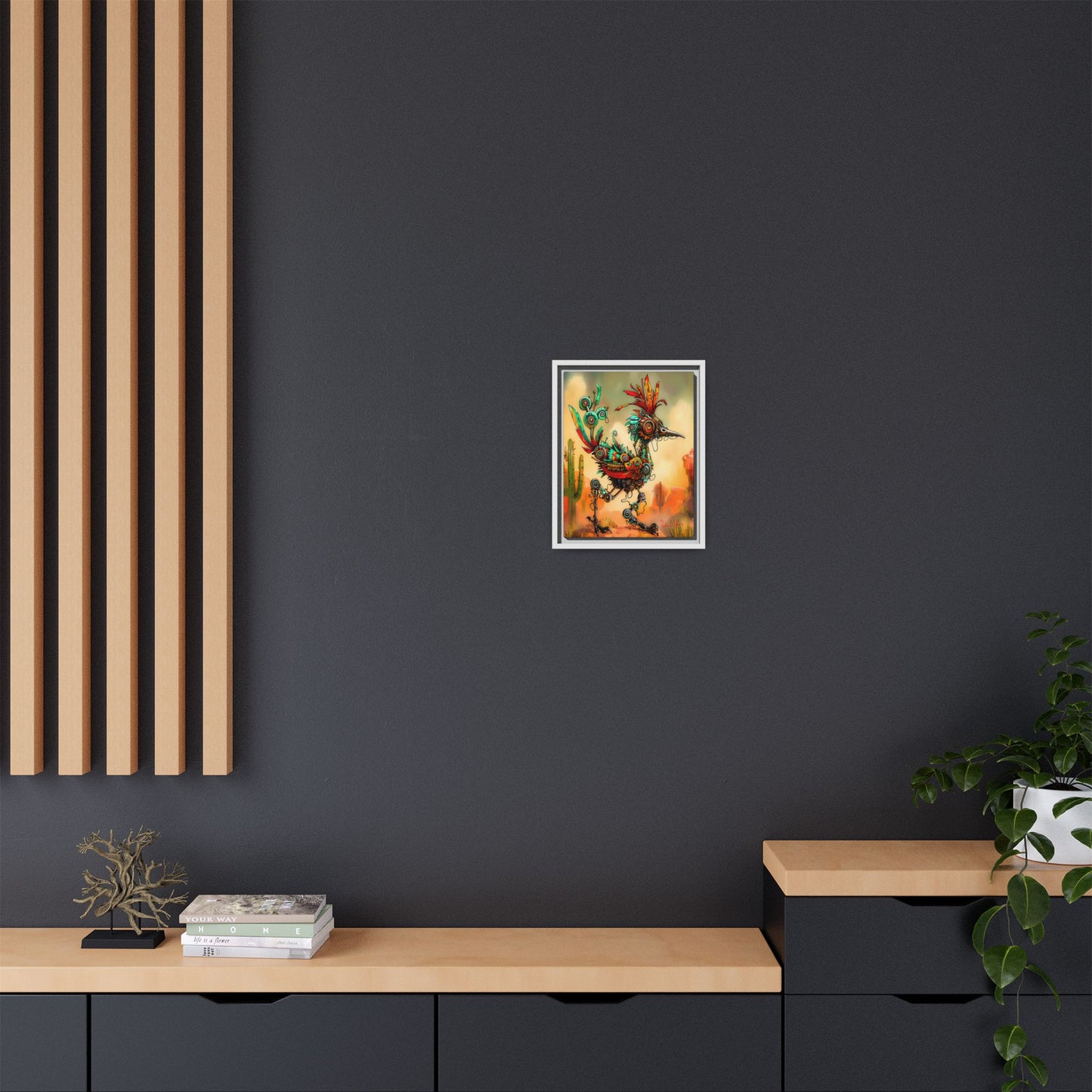 "Roadrunner Bot Bot" Framed Art, 6 sizes, 3 frame colors - Desert Art Lovers, Wall Art