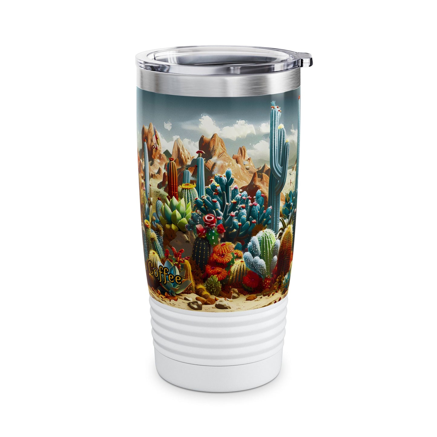 "Desert Cacti" 20oz Stainless Steel Ringneck Tumbler