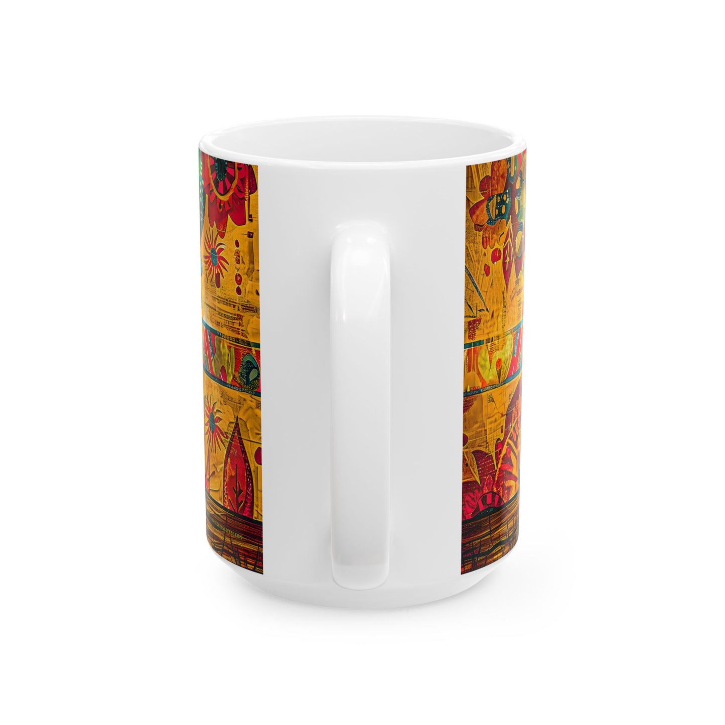 "Owlpaccino" Colorful Owl Ceramic Mug - Available 11oz & 15oz Sizes -Original Artwork by Rickie O. Pauley