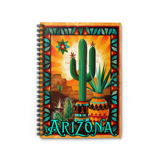 "Arizona Bound" A Journal & Spiral Notebook - Ruled Line From Adobe Dregs Coffee Stash™