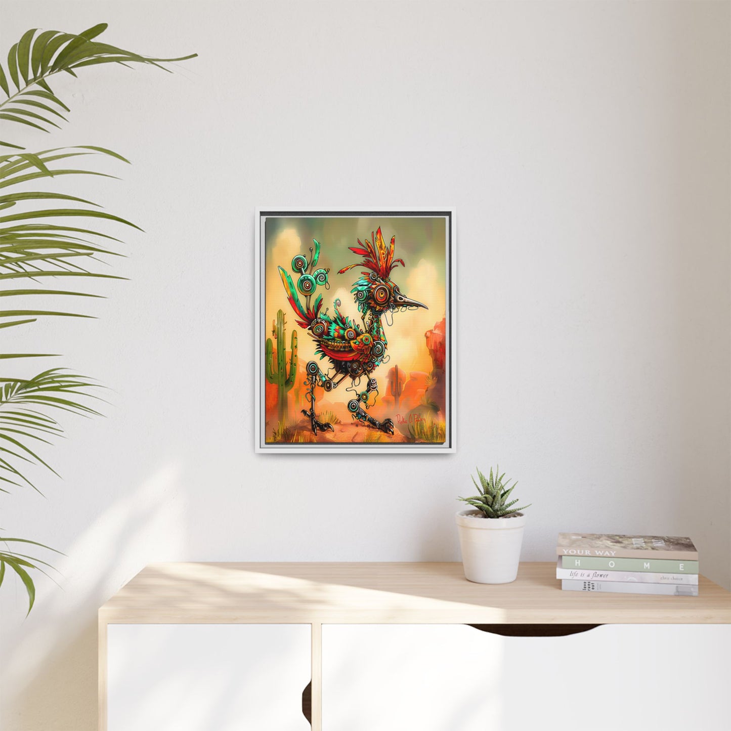 "Roadrunner Bot Bot" Framed Art, 6 sizes, 3 frame colors - Desert Art Lovers, Wall Art