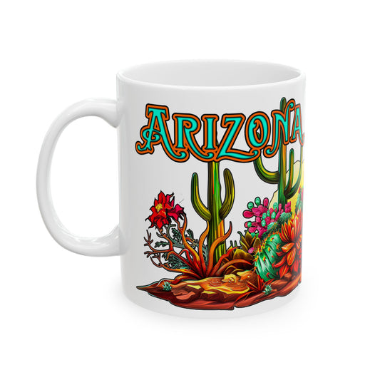 "Arizona Wild" Southwest Desert Ceramic Mug - 11oz and 15oz sizes, Coffee & Tea Lovers, Makes a great souvenir gift!