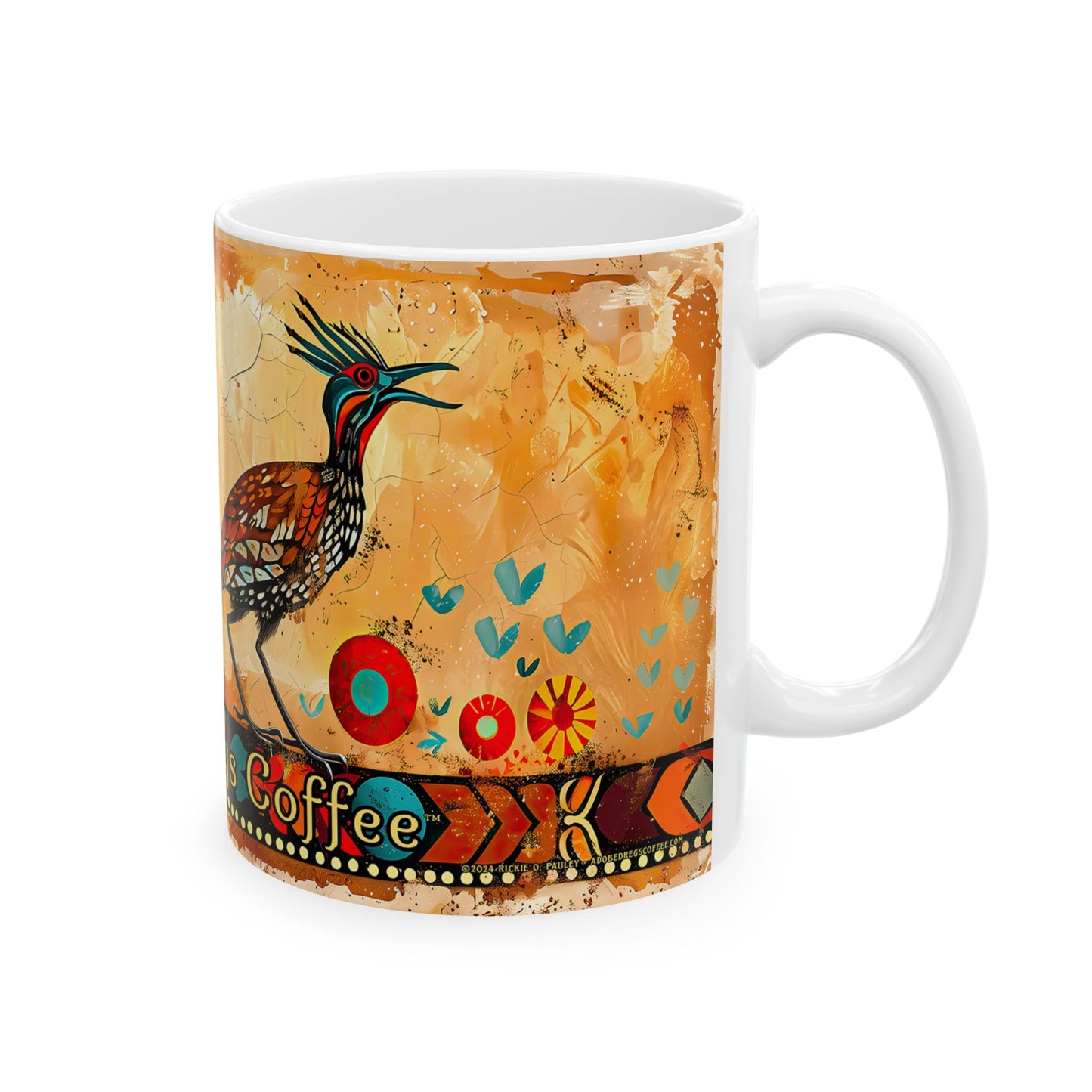 "Pajaro Correcamino" or "Roadrunner" Colorful Ceramic Mug - Available in 11oz and 15oz Sizes