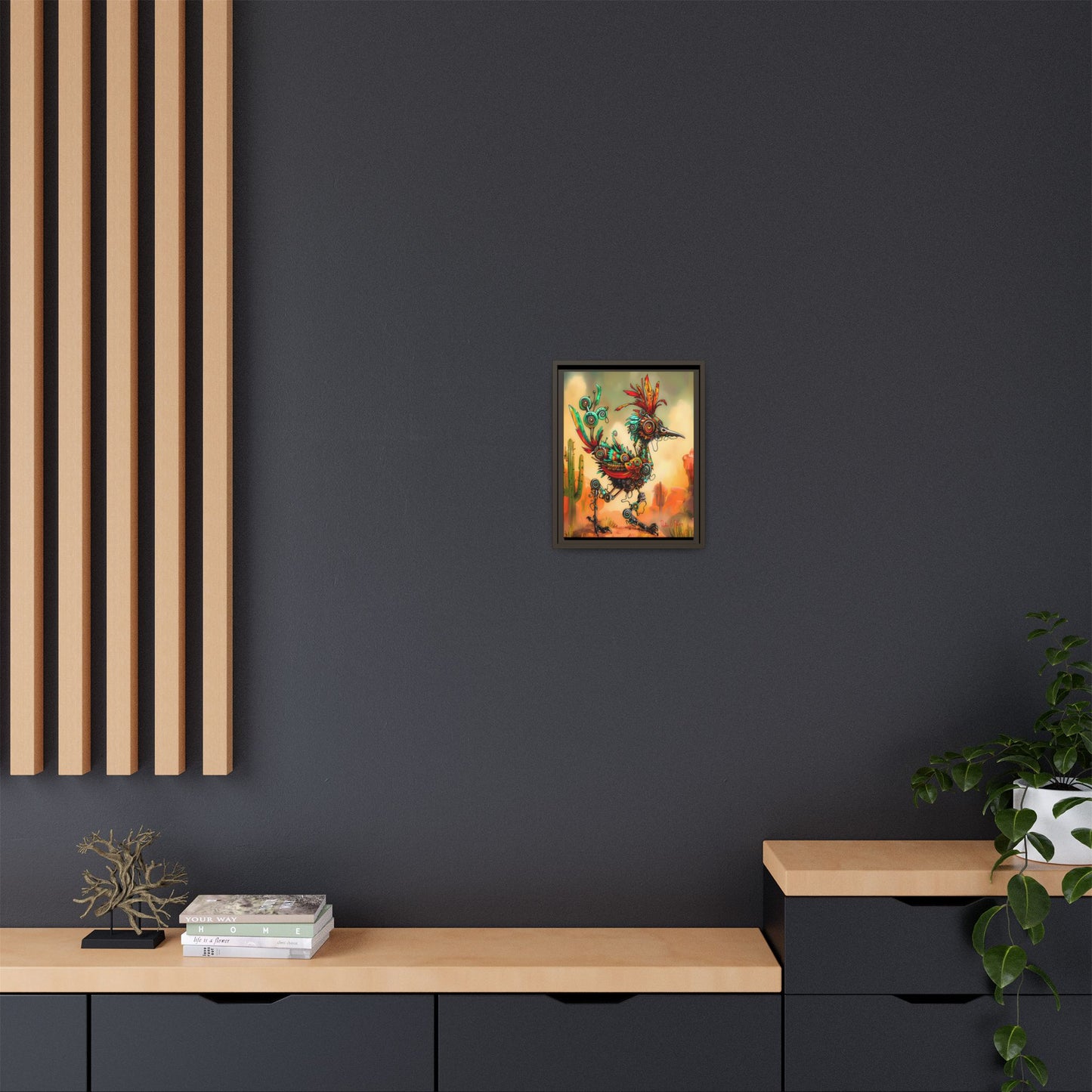 "Roadrunner Bot Bot" Framed Art, 6 sizes, 3 frame colors - Desert Art Lovers, Wall Art