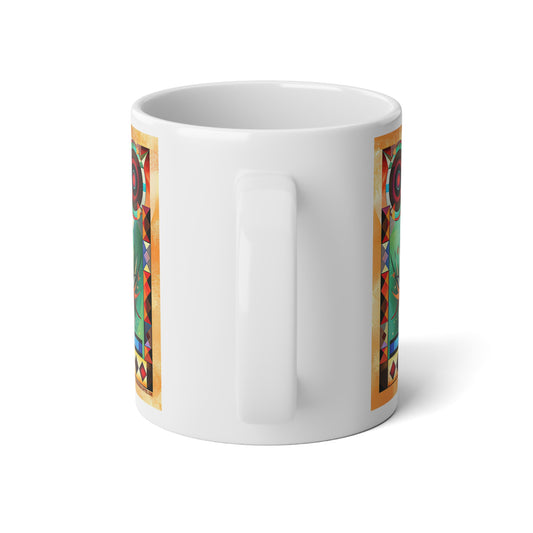 "Strike A Pose" Colorful Desert Southwestern Roadrunner Mug - Jumbo 20oz Coffee Cup with Vibrant Art