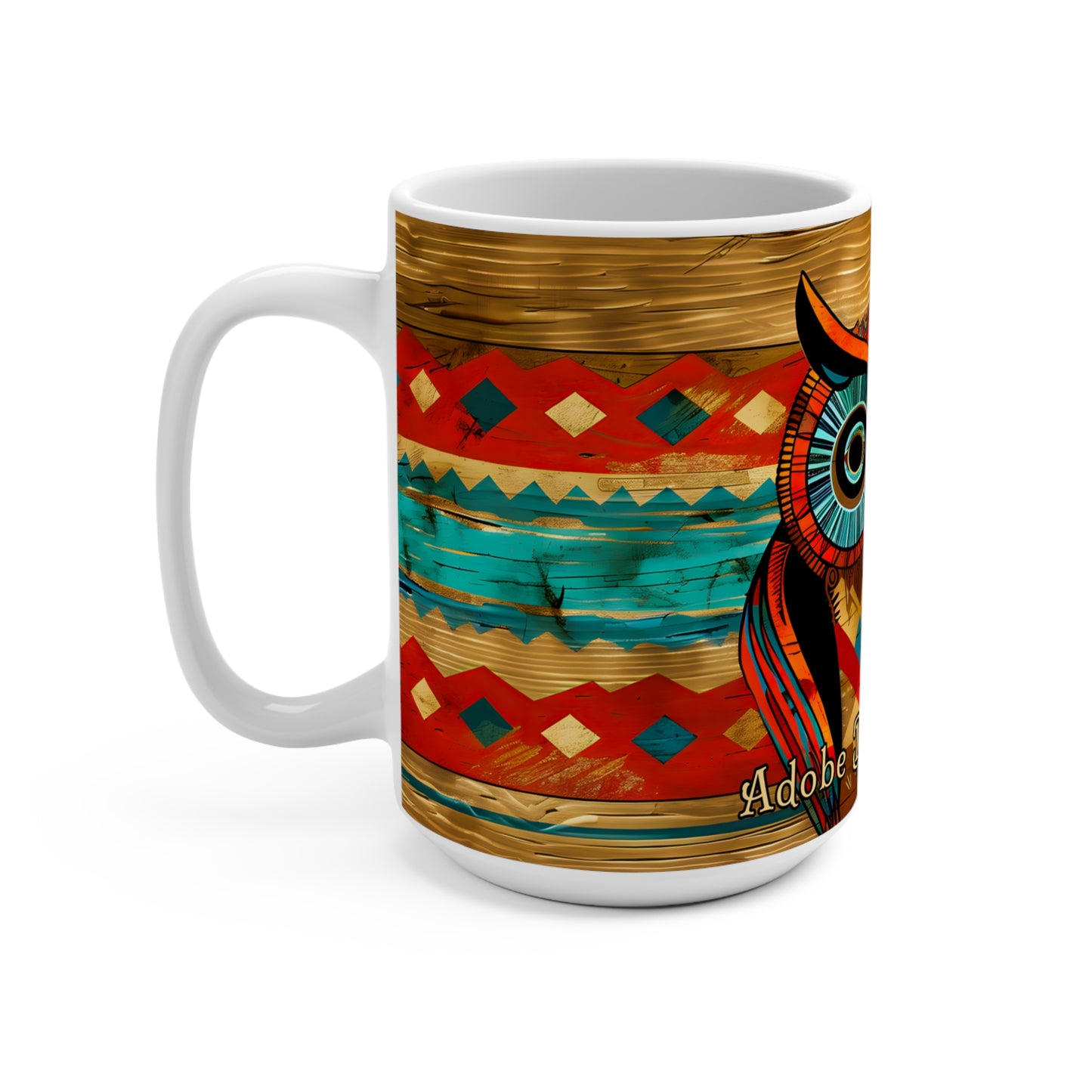 "Wise Old Owl" Colorful Owl Coffee Mug 15oz - Perfect for Nature Lovers & Coffee Enthusiasts