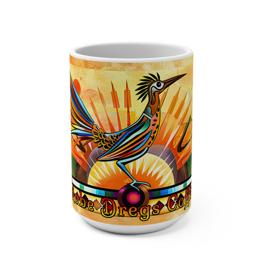 "Strike A Pose" Colorful Desert Southwestern Roadrunner Mug - 15oz Coffee Cup with Vibrant Art