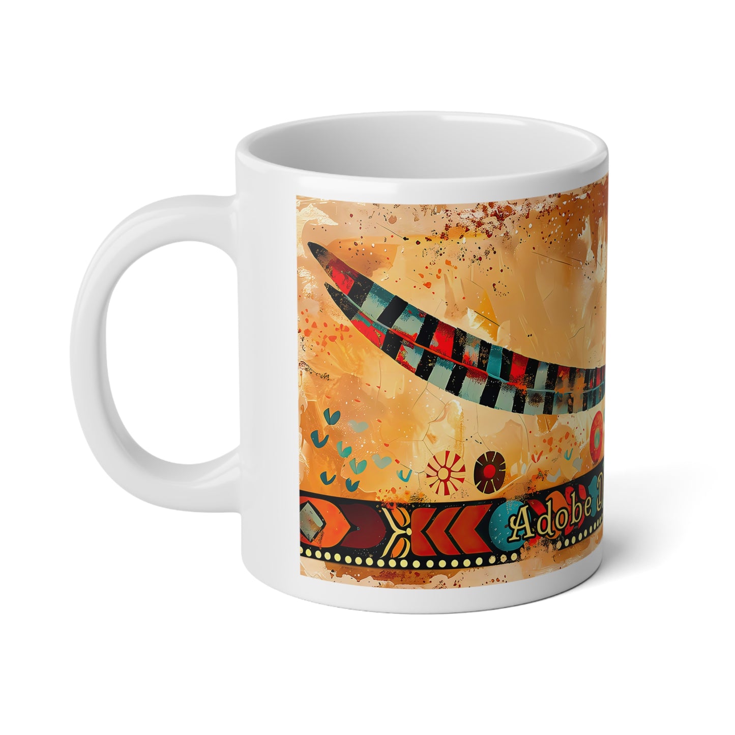 "Pajaro Correcamino" - "Roadrunner" Colorful 20oz Jumbo Mug - Original Artwork by Rickie O. Pauley